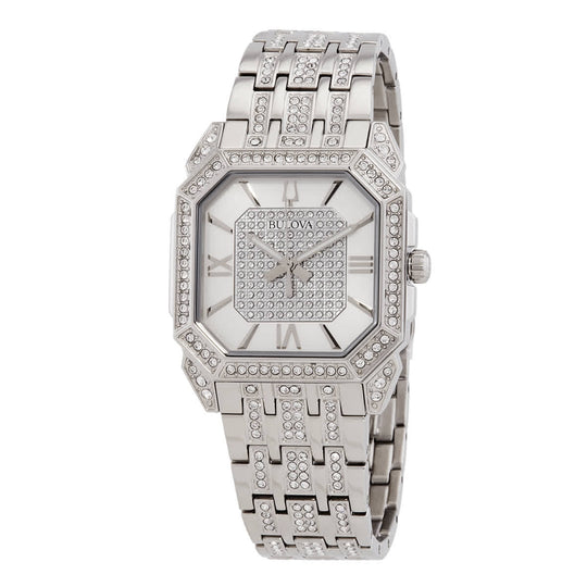 Bulova Octava  Men's Silver-tone Bracelet Quartz Watch - 96A285