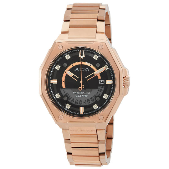 Bulova Precisionist X Men's Rose Gold-tone Bracelet Quartz Watch - 97D129