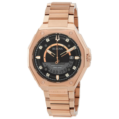 Bulova Precisionist X Men's Rose Gold-tone Bracelet Quartz Watch - 97D129