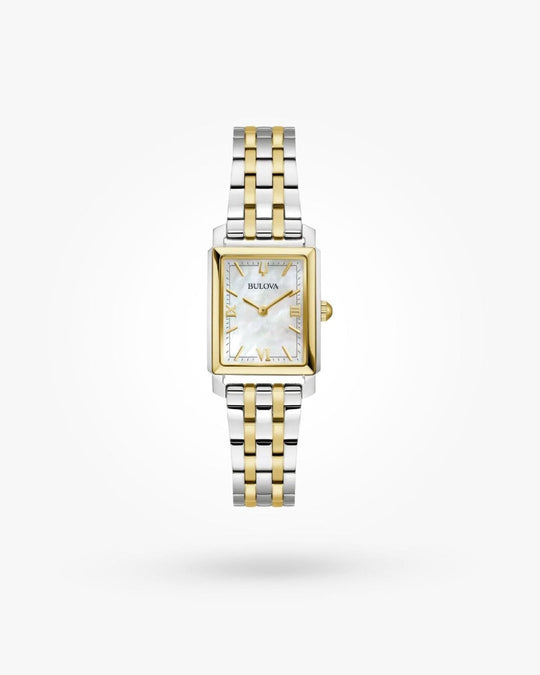 Bulova Sutton  Women's Gold-Silver Two tone Bracelet Quartz Watch - 98L308