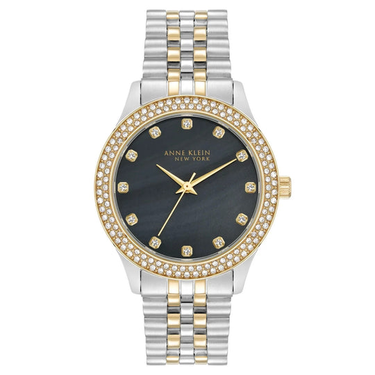 Anne Klein Timeless Radiance Women's Gold-Silver Two tone Bracelet Quartz Watch - 12/7743BMTT
