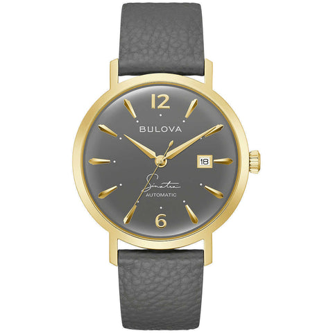 Bulova Frank Sinatra Aerojet Men's Grey Strap Automatic Watch - 97B203