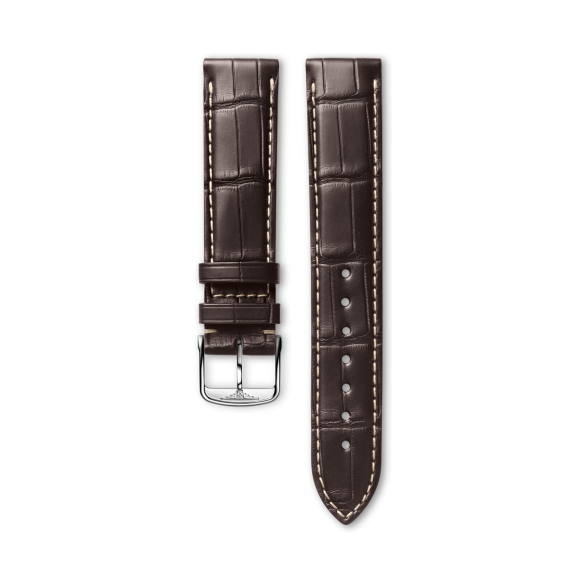 Longines Cinturino Alligatore L682119977 FA Marrone Opaco 18 mm