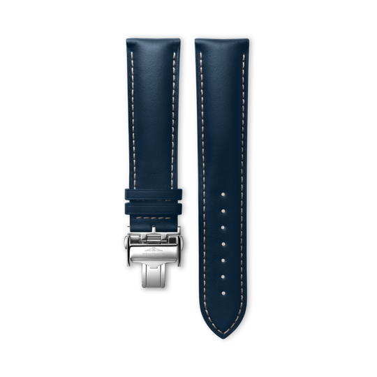 Semi Matt Blue Calf Leather Strap – L682162705 Conquest