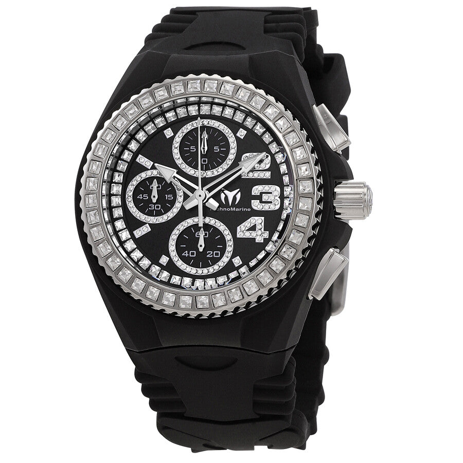 Technomarine Women's TM-121192 Cruise Quartz Chronograph Black Dial Watch