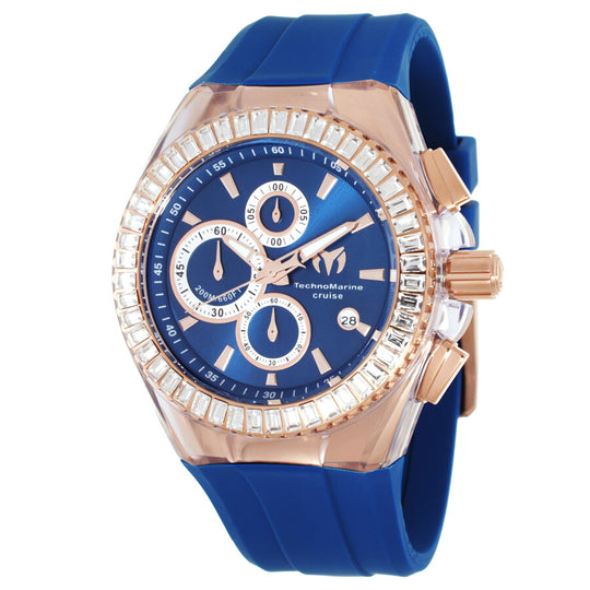 Technomarine Men's TM-121165 Cruise Quartz Chronograph Blue Dial Watch