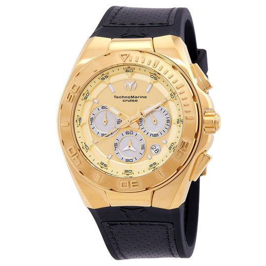 Technomarine Men's TM-117004 Cruise  Quartz Chronograph Gold, Silver Dial Watch