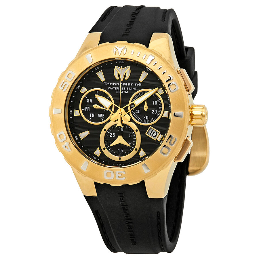 Technomarine Men's TM-115076 Cruise Quartz Chronograph Black Dial Watch
