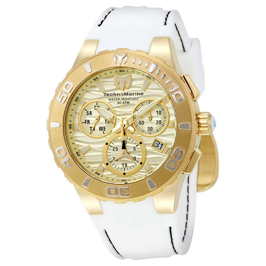 Technomarine Men's TM-115078 Cruise Quartz Chronograph Gold Dial Watch