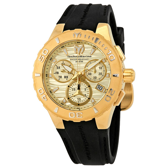 Technomarine Men's TM-115079 Cruise Quartz Chronograph Gold Dial Watch