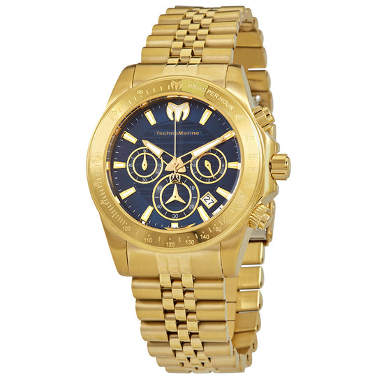 Technomarine Men's TM-219024 Manta Quartz Chronograph Blue Dial Watch