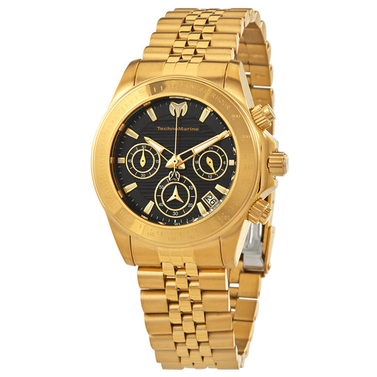 Technomarine Women's TM-219030 Manta Quartz Chronograph Black Dial Watch
