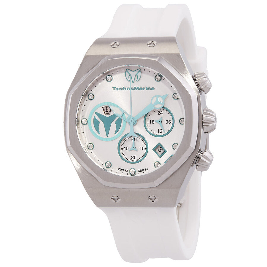 Technomarine Women's TM-523005 Reef Quartz Chronograph Turquoise, Antique Silver Dial Watch