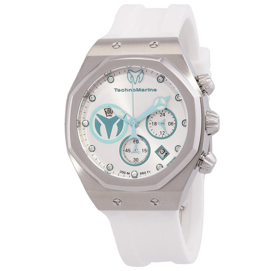 Technomarine Women's TM-523005 Reef Quartz Chronograph Turquoise, Antique Silver Dial Watch