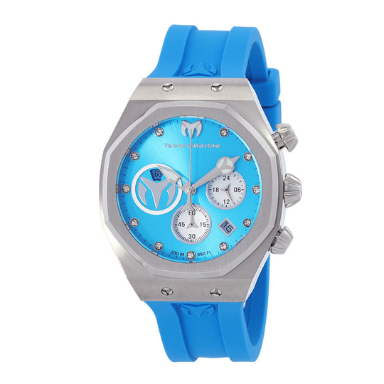 Technomarine Women's TM-523006 Reef Quartz Chronograph Sky Blue, Silver Dial Watch