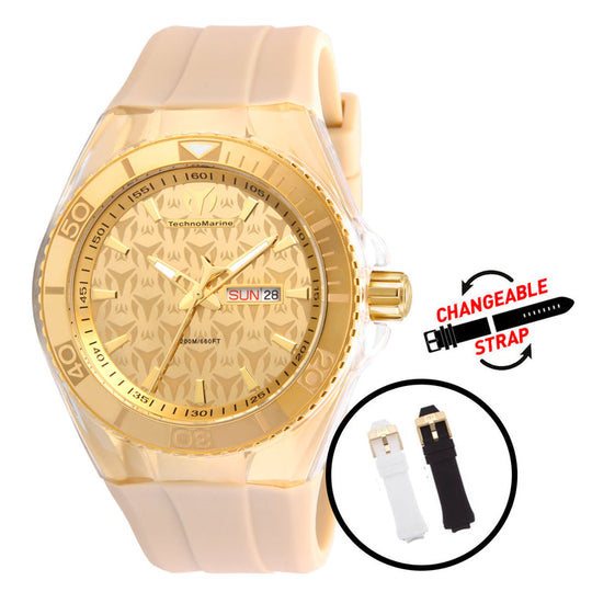 Technomarine Men's TM-115064 Cruise Quartz Chronograph Gold Dial Watch