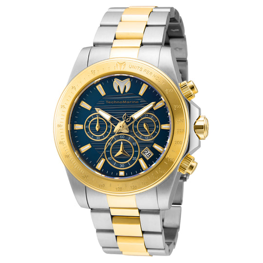 Technomarine Men's TM-219003 Manta Quartz Chronograph Blue Dial Watch