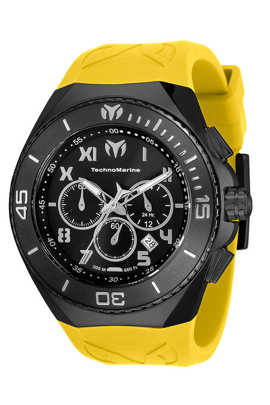Technomarine Men's TM-220001 Manta Quartz Chronograph Black Dial Watch