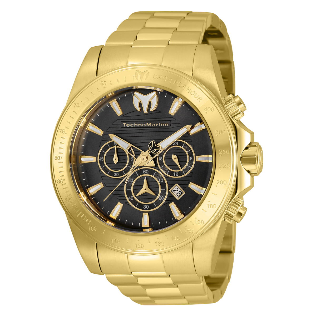 Technomarine Men's TM-220131 Manta Quartz Chronograph Black Dial Watch