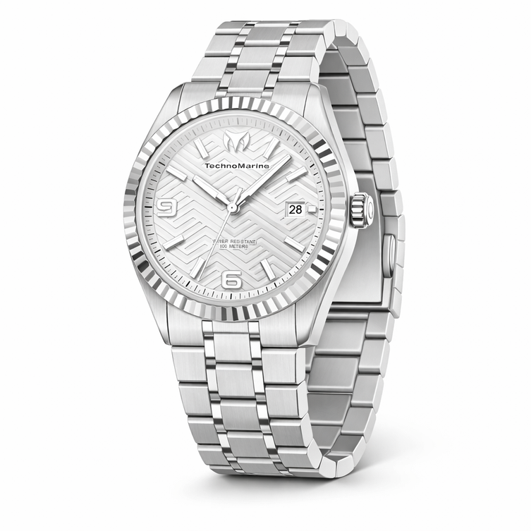 Technomarine Women's TM-225061 TERRA NOVA Quartz PC32 Silver, White Dial Watch