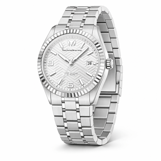Technomarine Women's TM-225061 TERRA NOVA Quartz PC32 Silver, White Dial Watch