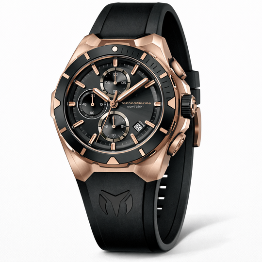 Technomarine Men's TM-318146 OCEAN Quartz VD57 Black Dial Watch