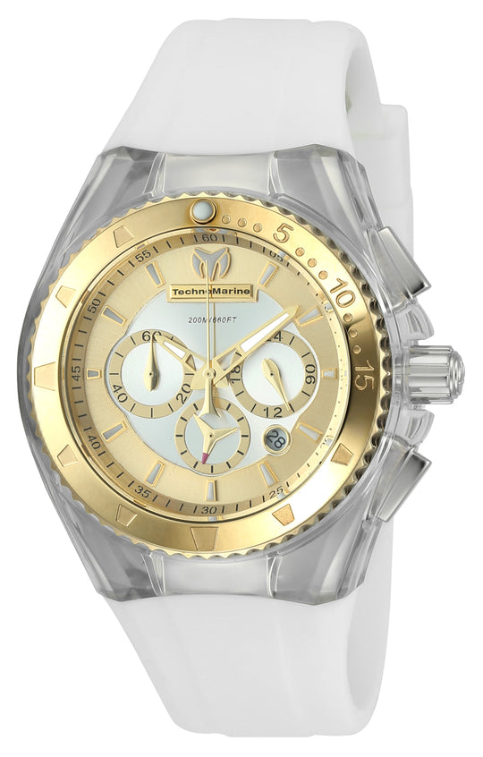 Technomarine Women's TM-116002 Cruise Quartz Chronograph Gold Dial Watch