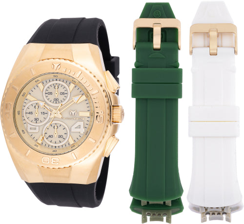 Technomarine Men's TM-124031 Cruise Quartz Chronograph Gold Dial Watch