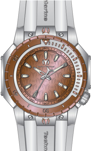 Techomarine Men's TM-224005 Manta Sea Quartz 3 Hand Rose Gold Dial Watch