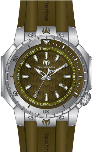 Technomarine Men's TM-224008 Manta Quartz 3 Hand Green Dial Watch