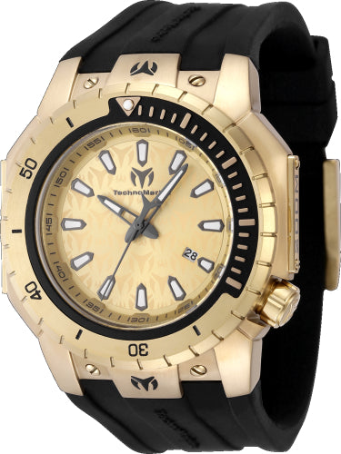 Technomarine Men's TM-224010 Manta  Quartz 3 Hand Gold Dial Watch