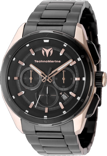 Technomarine Men's TM-318092 OCEAN Quartz Black Dial Watch