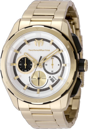 Technomarine Men's TM-318093 OCEAN  Quartz Chronograph Silver Dial Watch