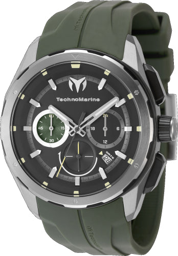 Technomarine Men's TM-318100 OCEAN  Quartz Chronograph Black Dial Watch