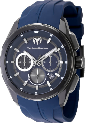 Technomarine Men's TM-318103 OCEAN Quartz Chronograph Navy Blue Dial Watch