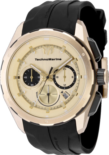 Technomarine Men's TM-318105 OCEAN  Quartz Chronograph Gold Dial Watch