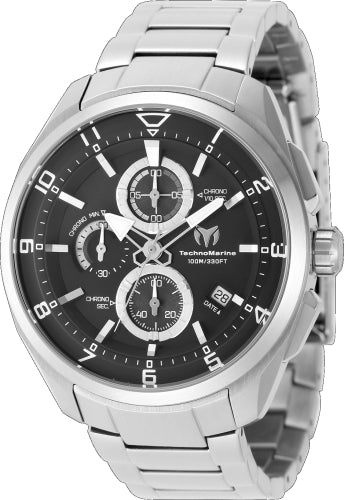 Technomarine Men's TM-318115 OCEAN Quartz Black Dial Watch