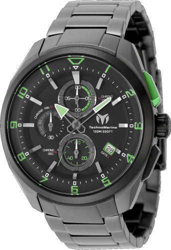 Technomarine Men's TM-318121 OCEAN Quartz Black Dial Watch