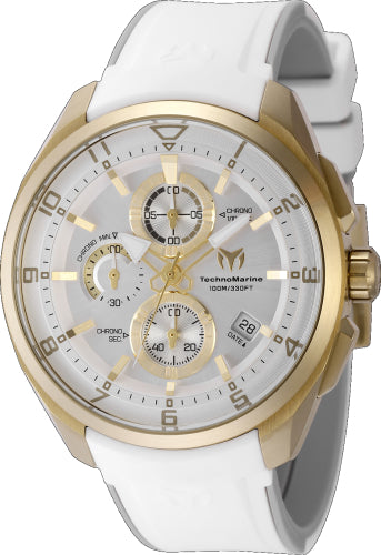 Technomarine Men's TM-318123 OCEAN  Quartz Chronograph Silver Dial Watch