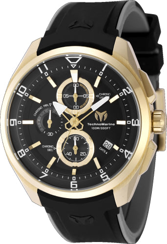 Technomarine Men's TM-318124 OCEAN Quartz Black Dial Watch