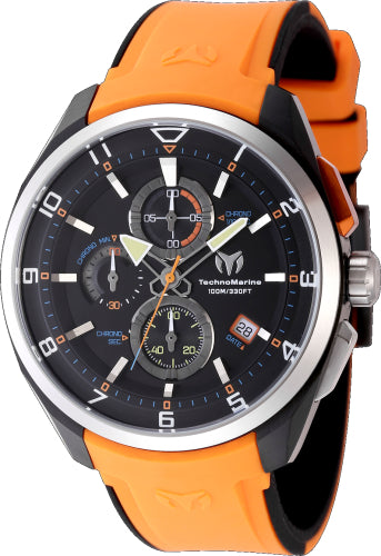 Technomarine Men's TM-318128 OCEAN Quartz Black Dial Watch