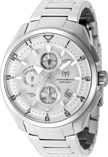 Technomarine Men's TM-318129 OCEAN  Quartz Chronograph Silver Dial Watch