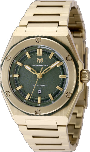 Technomarine Women's TM-416044 CORAL Quartz 3 Hand Olive Green Dial Watch