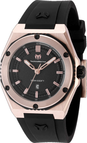 Technomarine Women's TM-416047 CORAL Quartz 3 Hand Black Dial Watch