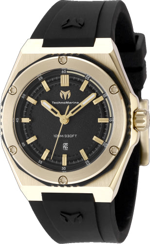 Technomarine Women's TM-416056 CORAL  Quartz 3 Hand Black Dial Watch