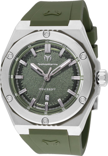 Technomarine Men's TM-416067 CORAL  Quartz 3 Hand Olive Green Dial Watch