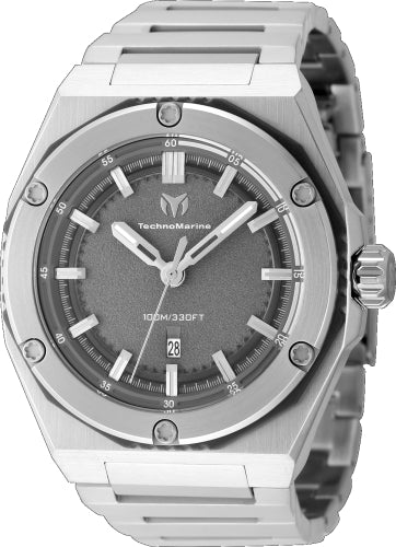 Technomarine Men's TM-416074 CORAL Quartz 3 Hand Grey Dial Watch