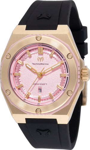 Technomarine Women's TM-416084 CORAL  Quartz 3 Hand Pink Dial Watch
