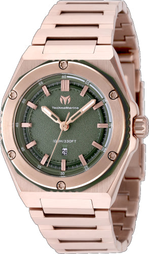 Technomarine Women's TM-416086 CORAL Quartz Olive Green Dial Watch