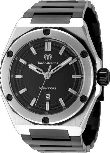 Technomarine Men's TM-416089 CORAL Quartz Black Dial Watch